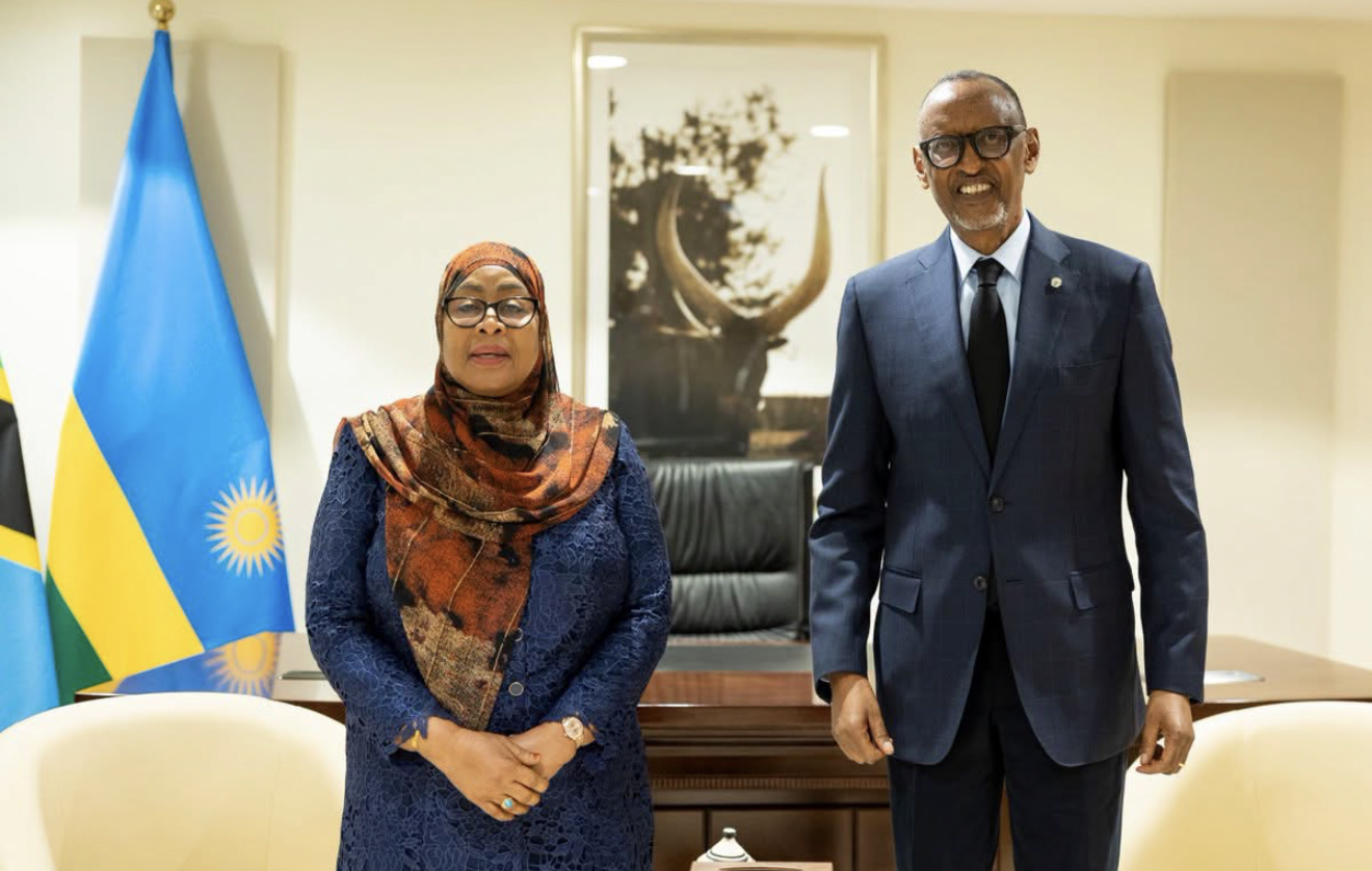 Paul Kagame yihanganishije mugenzi we wa Tanzania, Samia Suluhu Hassan, wagize ibyago byo gupfusha umugabo